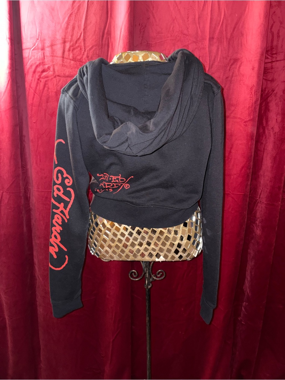 Ed Hardy Cropped Zip-Up Hoodie - Picture 2 of 5